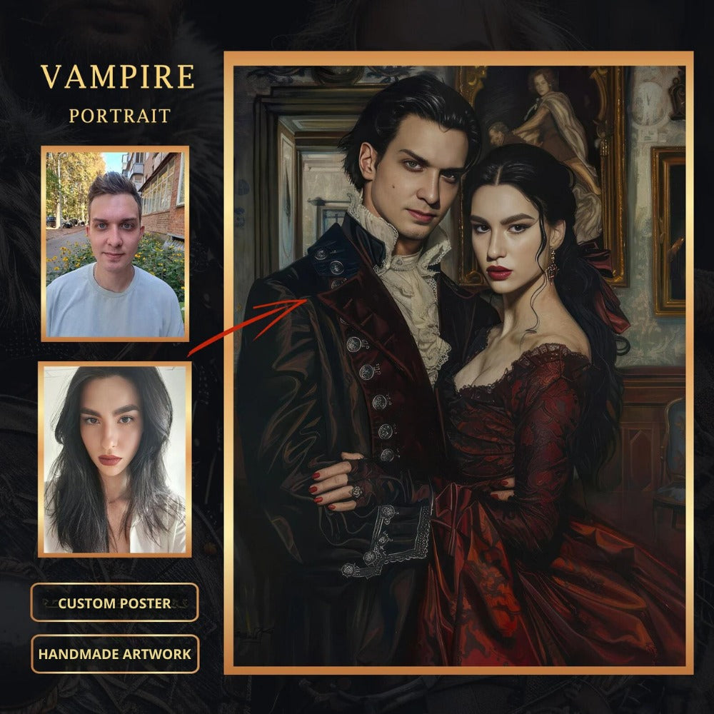 Vampire Romance | Custom Halloween Portrait