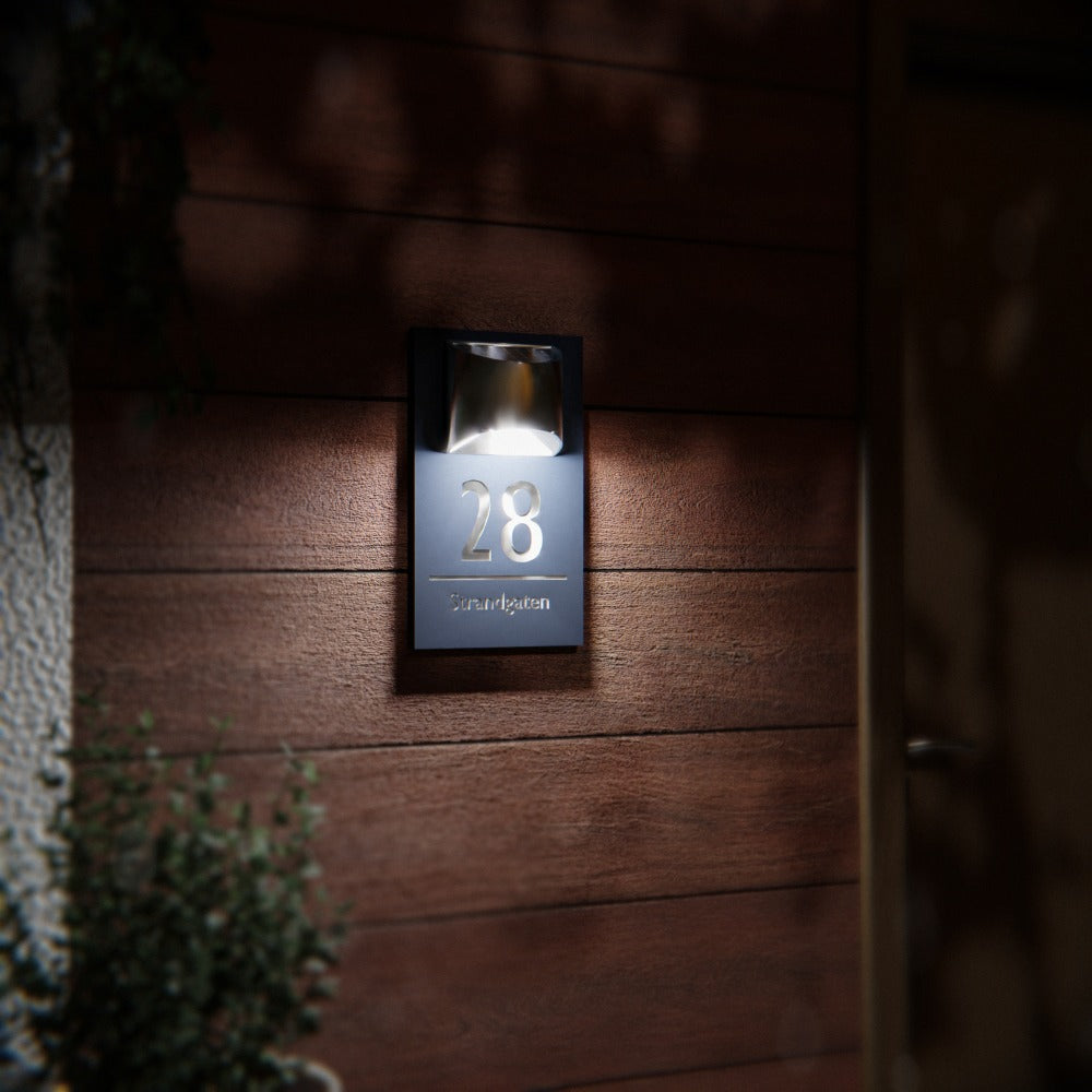 Personalized House Sign with Solar Light